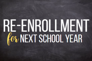 Re-Enrollment for next school year